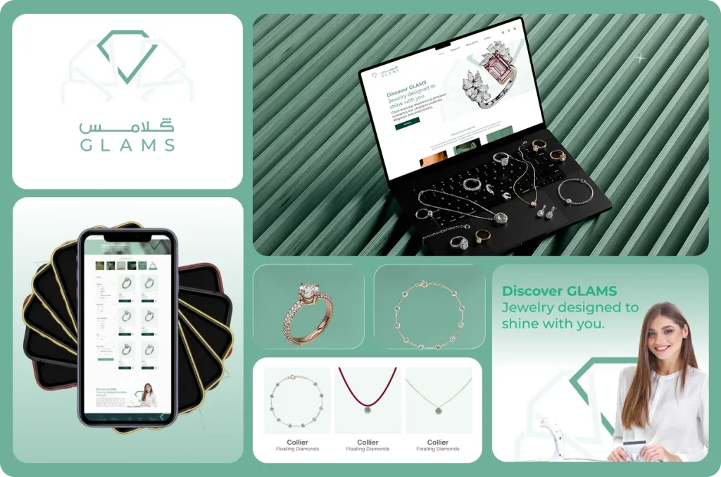 Site e-commerce GLAMS dédié à la joaillerie de luxe