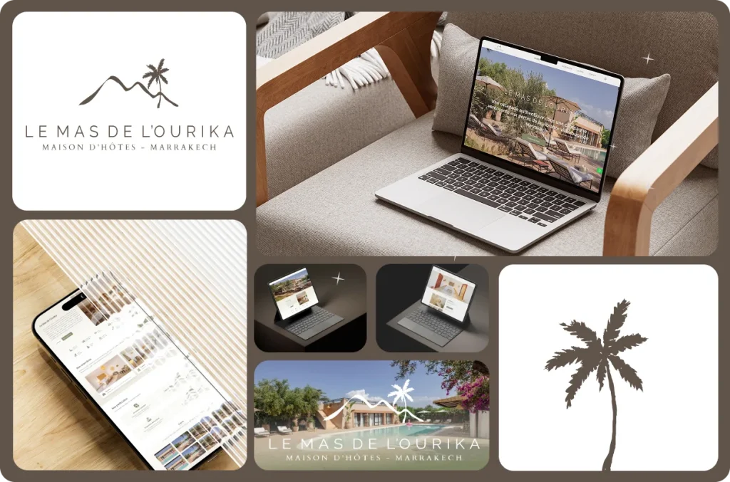 Site web du Mas de l’Ourika, maison d’hôtes près de Marrakech