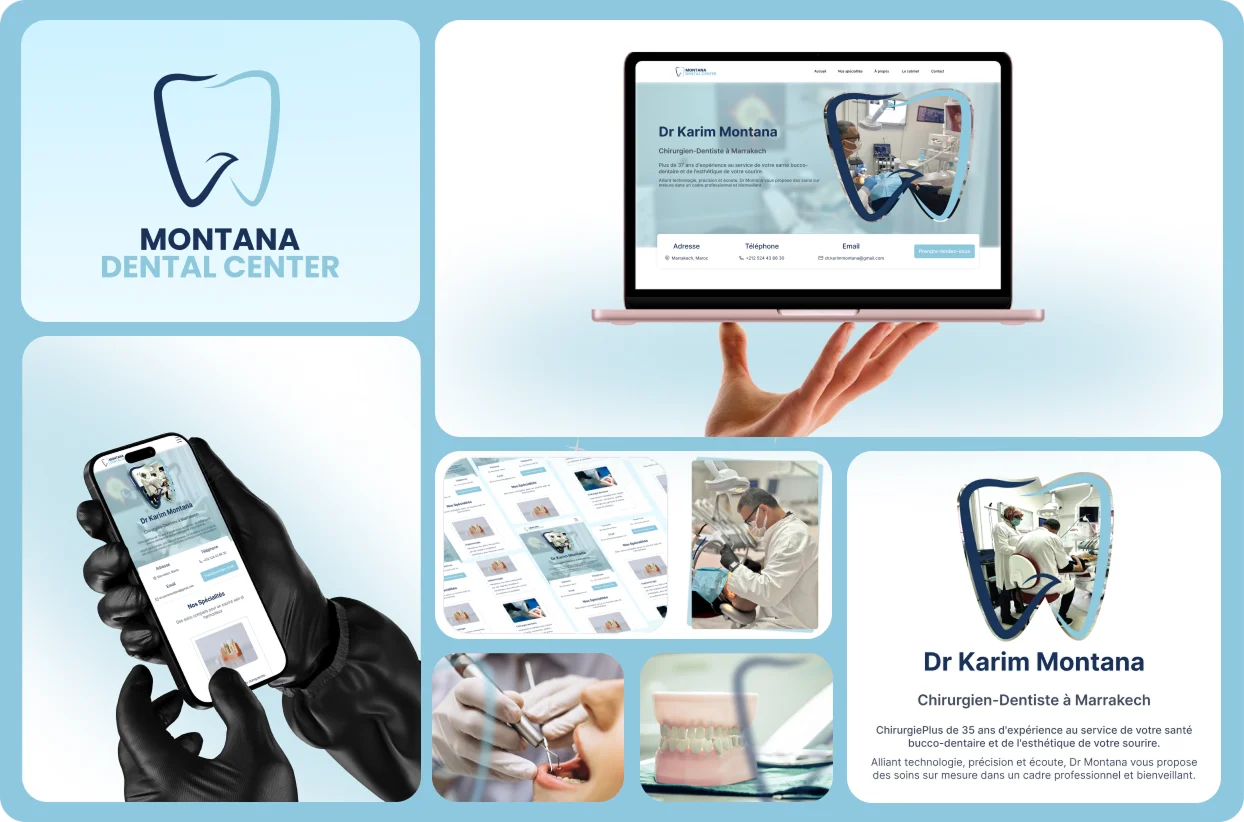 Landing page Montana Dental pour un cabinet dentaire à Marrakech